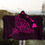 Hawaiian Map Manta Ray Pink Polynesian Hooded Blanket - AH - Polynesian Pride