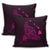 Hawaiian Map Manta Ray Pink Polynesian Pillow Covers - AH - Polynesian Pride