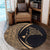 Hawaiian Map Manta Ray Polynesian Round Carpet - Gold - AH - Polynesian Pride