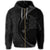 Hawaiian Map Manta Ray Polynesian Zip Hoodie Gray Circle Style - Polynesian Pride
