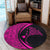 Hawaiian Map Manta Ray Polynesian Round Carpet - Pink - AH - Polynesian Pride