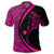 Hawaiian Map Manta Ray Polynesian Polo Shirt Pink - Polynesian Pride