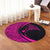 Hawaiian Map Manta Ray Polynesian Round Carpet - Pink - AH - Polynesian Pride