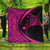 Hawaiian Map Manta Ray Polynesian Premium Quilts - Pink - AH Black - Polynesian Pride