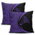 Hawaiian Map Manta Ray Polynesian Pillow Covers - Purple - Circle Style - AH - Polynesian Pride