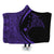 Hawaiian Map Manta Ray Polynesian Hooded Blanket - Purple - Circle Style - AH Hooded Blanket White - Polynesian Pride