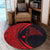 Hawaiian Map Manta Ray Polynesian Round Carpet - Red - AH - Polynesian Pride