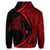 Hawaiian Map Manta Ray Polynesian Zip Hoodie Red - Polynesian Pride