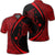 Hawaiian Map Manta Ray Polynesian Polo Shirt Red Unisex Black - Polynesian Pride