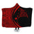 Hawaiian Map Manta Ray Polynesian Hooded Blanket - Red - AH Hooded Blanket White - Polynesian Pride