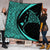 Hawaiian Map Manta Ray Polynesian Premium Quilts - Turquoise - Circle Style - AH - Polynesian Pride