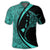 Hawaiian Map Manta Ray Polynesian Polo Shirt Turquoise Circle Style - Polynesian Pride