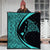 Hawaiian Map Manta Ray Polynesian Premium Quilts - Turquoise - Circle Style - AH - Polynesian Pride