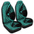 Hawaiian Map Manta Ray Polynesian Car Seat Covers - Turquoise - Circle Style - AH Universal Fit Black - Polynesian Pride