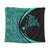 Hawaiian Map Manta Ray Polynesian Tapestry - Turquoise - Circle Style - AH Wall Tapestry Black - Polynesian Pride