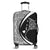 Hawaiian Map Manta Ray Polynesian Luggage Covers - White - Circle Style - AH Black - Polynesian Pride