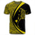 Hawaiian Map Manta Ray Polynesian T Shirt Yellow Circle Style - Polynesian Pride