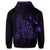 Hawaiian Map Manta Ray Purple Polynesian Zip Hoodie - Polynesian Pride