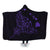 Hawaiian Map Manta Ray Purple Polynesian Hooded Blanket - AH Hooded Blanket White - Polynesian Pride