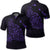 Hawaiian Map Manta Ray Purple Polynesian Polo Shirt Unisex Black - Polynesian Pride