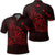 Hawaiian Map Manta Ray Red Polynesian Polo Shirt Unisex Black - Polynesian Pride