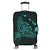 Hawaiian Map Manta Ray Turquoise Polynesian Luggage Covers - AH Black - Polynesian Pride