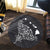 Hawaiian Map Manta Ray White Polynesian Round Carpet - AH - Polynesian Pride