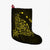 Hawaiian Map Manta Ray Yellow Polynesian Christmas Stocking - AH Christmas Stocking 26 X 42 cm Black - Polynesian Pride