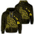 Hawaiian Map Manta Ray Yellow Polynesian Zip Hoodie Unisex Art - Polynesian Pride