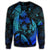 Hawaiian Map Palm Trees Fish Hook Polynesian Quilt Sweatshirt Colorful Blue - AH - Polynesian Pride