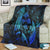 Hawaiian Map Palm Trees Fish Hook Polynesian Quilt Premium Blankets Colorful Blue - AH - Polynesian Pride