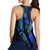 Hawaiian Map Palm Trees Fish Hook Polynesian Quilt Racerback Tank Colorful Blue - AH - Polynesian Pride