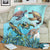 Hawaiian Map Sea Turtles Ocean Polynesian Premium Blankets - AH - Polynesian Pride