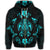 Hawaiian Map Turtle Dolphin With Plumeria Zip Hoodie - Polynesian Pride