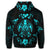 Hawaiian Map Turtle Dolphin With Plumeria Zip Hoodie - Polynesian Pride