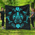 Hawaiian Map Turtle Dolphin With Plumeria Premium Quilts - AH Black - Polynesian Pride