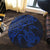 Hawaiian Map Turtle Hibiscus Kanaka Polynesian Round Carpet - Blue - AH - Polynesian Pride