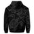 Hawaiian Map Turtle Hibiscus Kanaka Polynesian Zip Hoodie Gray - Polynesian Pride
