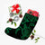 Hawaiian Map Turtle Hibiscus Kanaka Polynesian Christmas Stocking - Green - AH - Polynesian Pride