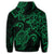 Hawaiian Map Turtle Hibiscus Kanaka Polynesian Zip Hoodie Green - Polynesian Pride