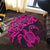 Hawaiian Map Turtle Hibiscus Kanaka Polynesian Round Carpet - Pink - AH - Polynesian Pride