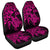 Hawaiian Map Turtle Hibiscus Kanaka Polynesian Car Seat Covers - Pink - AH Universal Fit Black - Polynesian Pride