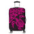 Hawaiian Map Turtle Hibiscus Kanaka Polynesian Luggage Covers - Pink - AH Black - Polynesian Pride