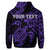 Custom Hawaiian Map Turtle Hibiscus Kanaka Polynesian Hoodie Purple - Polynesian Pride