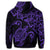 Hawaiian Map Turtle Hibiscus Kanaka Polynesian Zip Hoodie Purple - Polynesian Pride