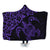 Hawaiian Map Turtle Hibiscus Kanaka Polynesian Hooded Blanket - Purple - AH Hooded Blanket White - Polynesian Pride