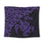 Hawaiian Map Turtle Hibiscus Kanaka Polynesian Tapestry - Purple - AH Wall Tapestry Black - Polynesian Pride