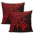 Hawaiian Map Turtle Hibiscus Kanaka Polynesian Pillow Covers - Red - AH - Polynesian Pride