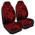 Hawaiian Map Turtle Hibiscus Kanaka Polynesian Car Seat Covers - Red - AH Universal Fit Black - Polynesian Pride