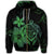 Hawaiian Map Turtle Hibiscus Plumeria Polynesian Zip Hoodie Green - Polynesian Pride